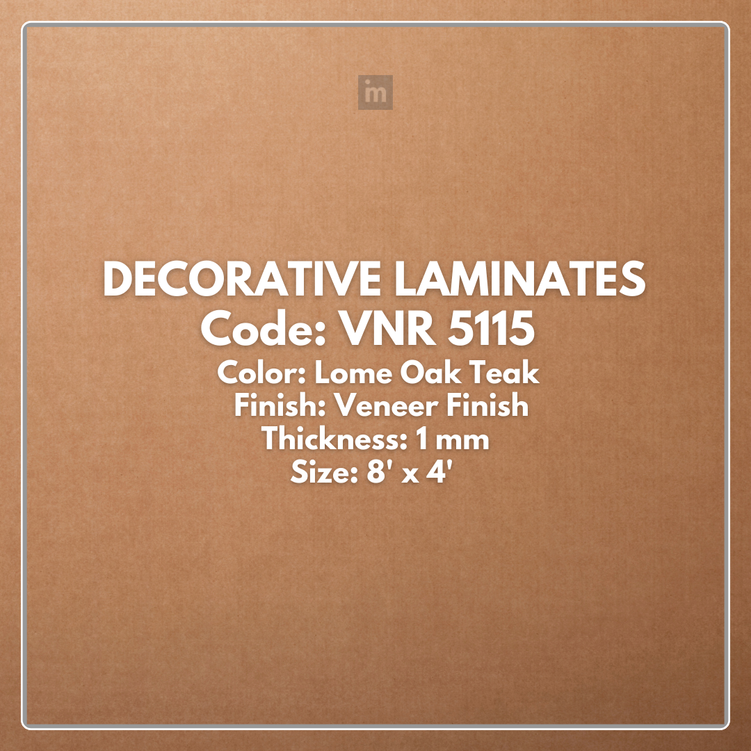 VNR 5115 LOME OAK TEAK / VENEER FINISH   / DECORATIVE LAMINATE / THINK LUXURY  - 1MM - 8FT x 4FT