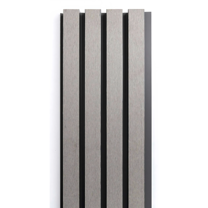 VPEX 4: SUPER MATT LIGHT GREY / WPC WOODCLAD / ACP BASED LOUVERS / 9 FT x 219 MM x 26 MM