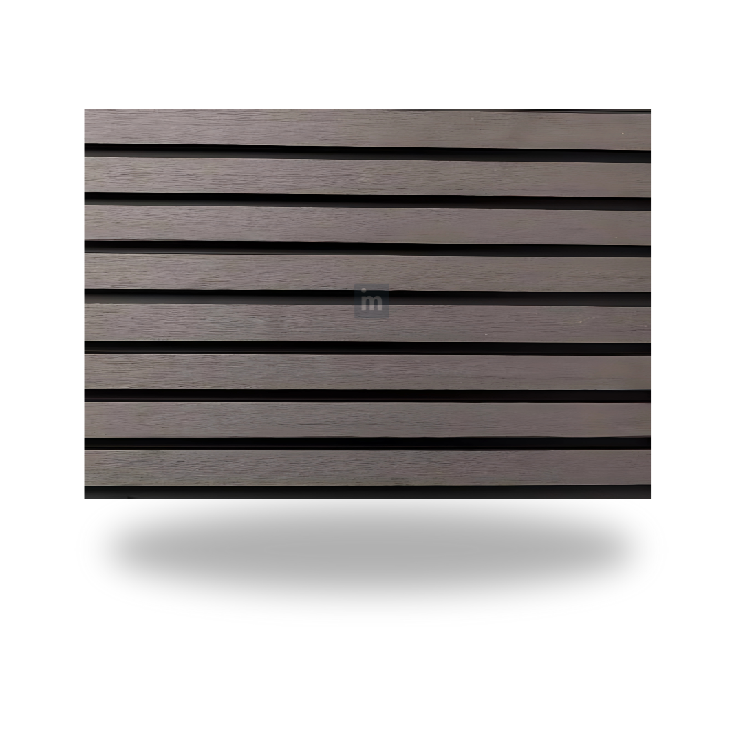 VPEX 5: SUPER MATT ENGLISH GREY / WPC WOODCLAD / ACP BASED LOUVERS / 9 FT x 219 MM x 26 MM