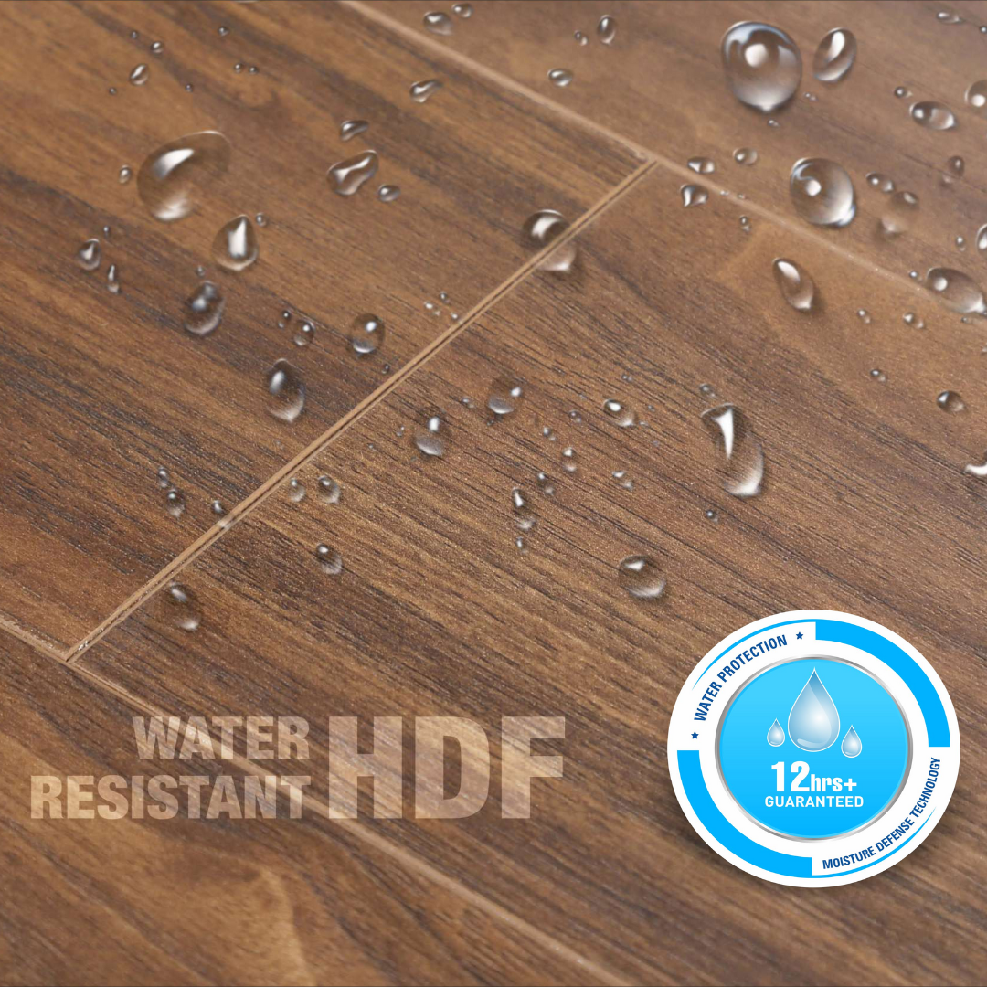 385 - ALPINE WALNUT - AC5 1215MM X 128MM X 8MM - ELEVATE LUXURIOUS WALNUT SHADES  - LAMINATE WOODEN  FLOORING