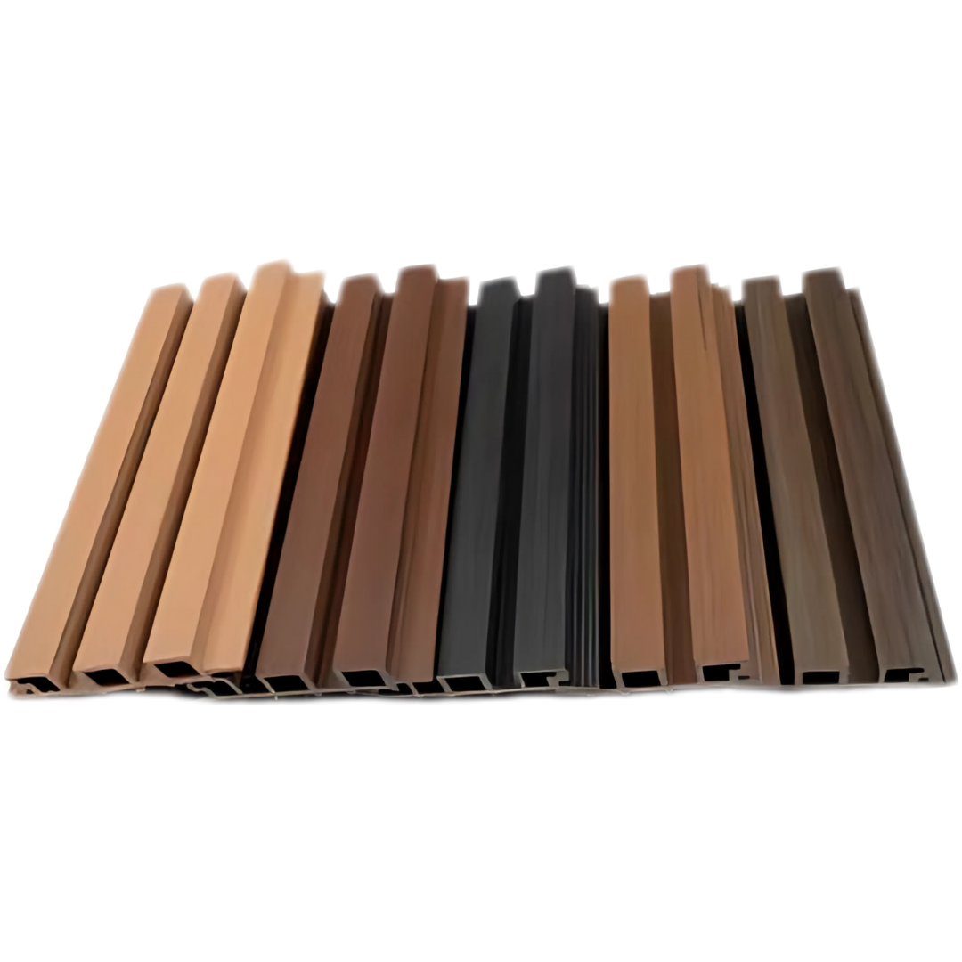 WPC Co- Extrusion Classic Panel | Finish: Brushed| Colours: Teak, Walnut, Maple, Red Wood, Black | Size: 2440 x 139 x 26mm