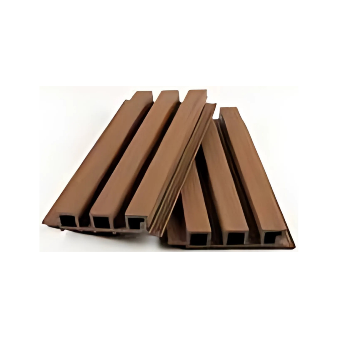 WPC Co- Extrusion Classic Panel | Finish: Brushed| Colours: Teak, Walnut, Maple, Red Wood, Black | Size: 2440 x 139 x 26mm