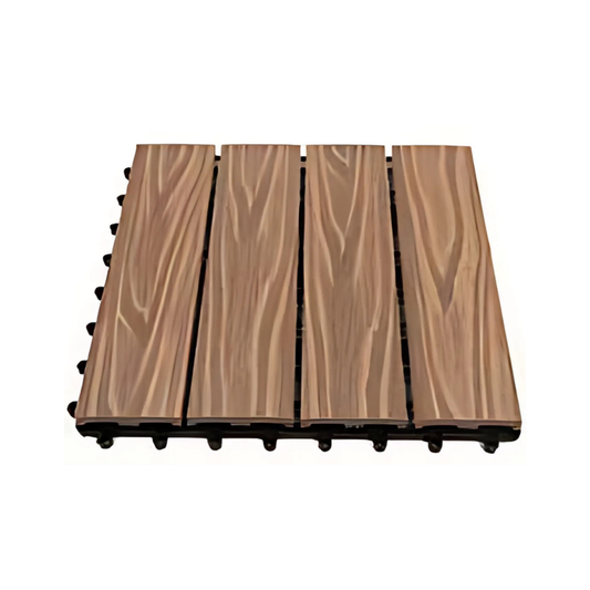 WPC Deep Embossed Floor Tiles | Colours: Teak, Walnut, Grey, Wenge | Size: 295 x 295 x 22mm