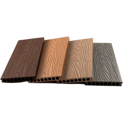 WPC Floor Decking 3D Embossed | Groove sanding| Colours: Teak, Walnut, Grey, Wenge | Size: 2440 x 150 x 25mm
