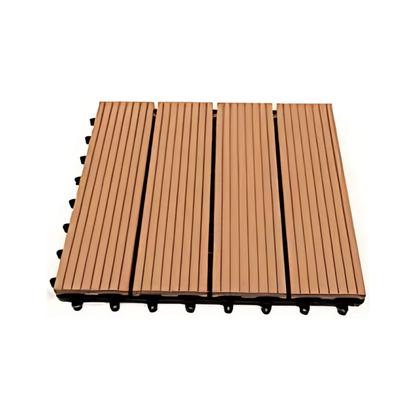 WPC Groove Sanding Floor Tiles | Colours: Teak, Walnut, Grey, Wenge | Size: 295 x 295 x 22mm