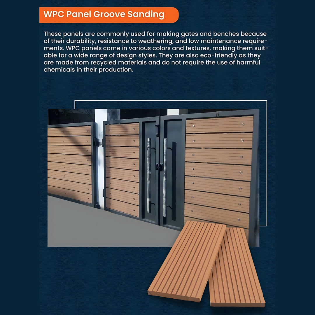 WPC Panel | Groove sanding| Colours: Teak, Walnut, Grey, Wenge | Size: 2440 x 100 x 10mm