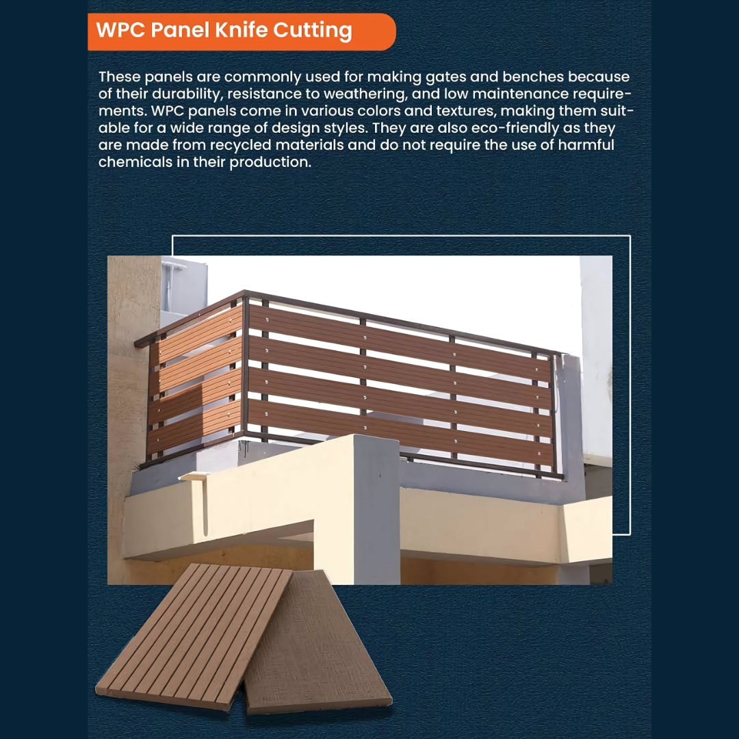 WPC Panel Knife Cutting | Colours: Teak, Walnut, Grey, Wenge | Size: 2440 x 150 x 10mm