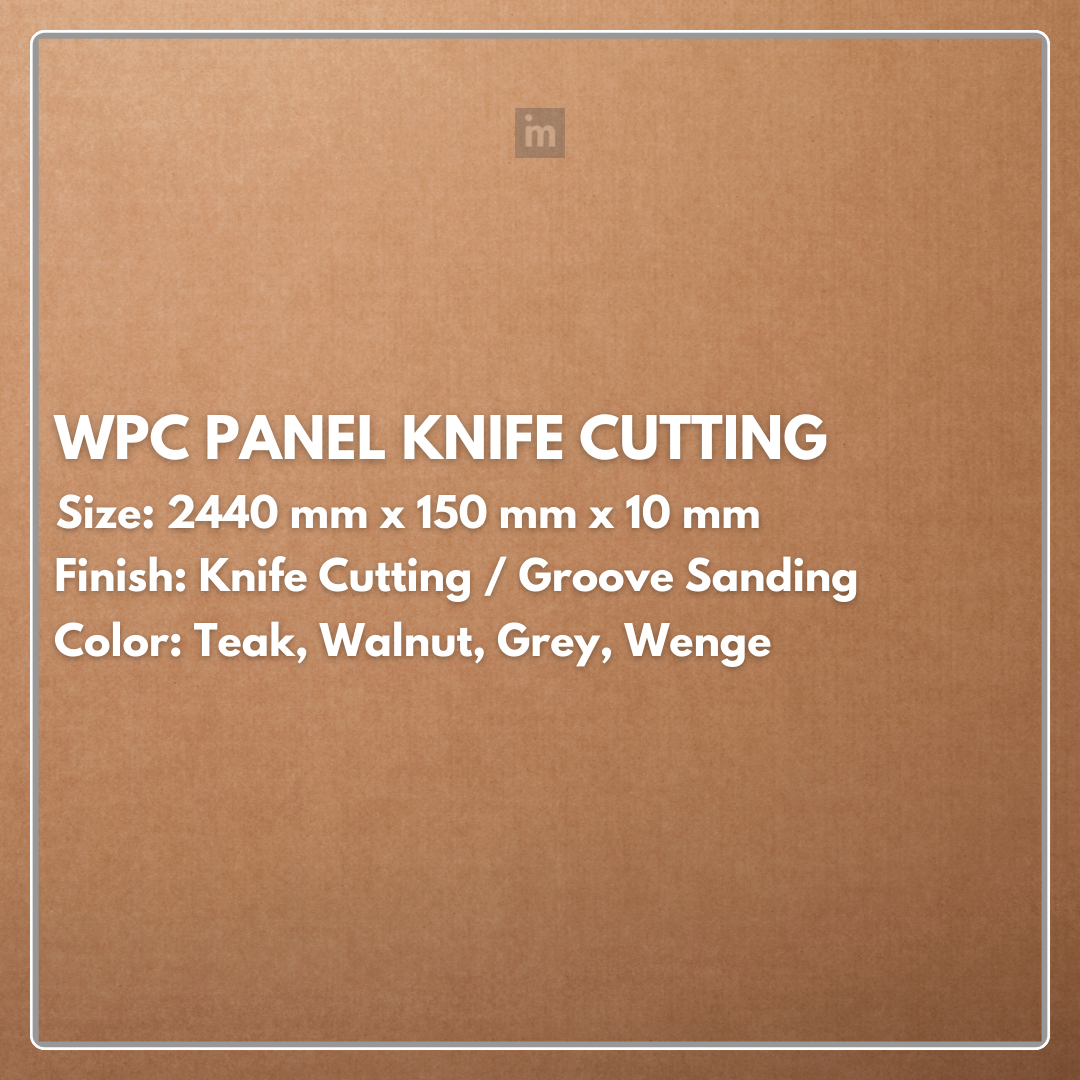 WPC Panel Knife Cutting | Colours: Teak, Walnut, Grey, Wenge | Size: 2440 x 150 x 10mm
