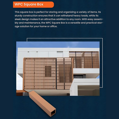 WPC Exterior Profile Square | Colours: Teak, Walnut, Grey, Wenge | Size: 2440 x 53 x 53mm