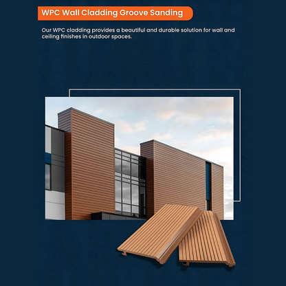 WPC Wall Cladding Groove Sanding| Colours: Teak, Walnut, Grey, Wenge | Size: 2440 x 150 x 20mm