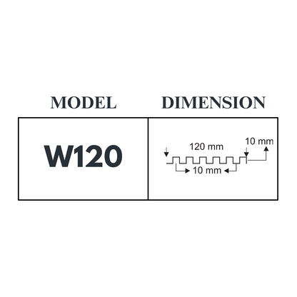 W PROFILES - 120MM x 10MM x 10MM - 08 FT - PVD TITANIUM COATING - MIRROR FINISH - GRADE 304 - SS PROFILES