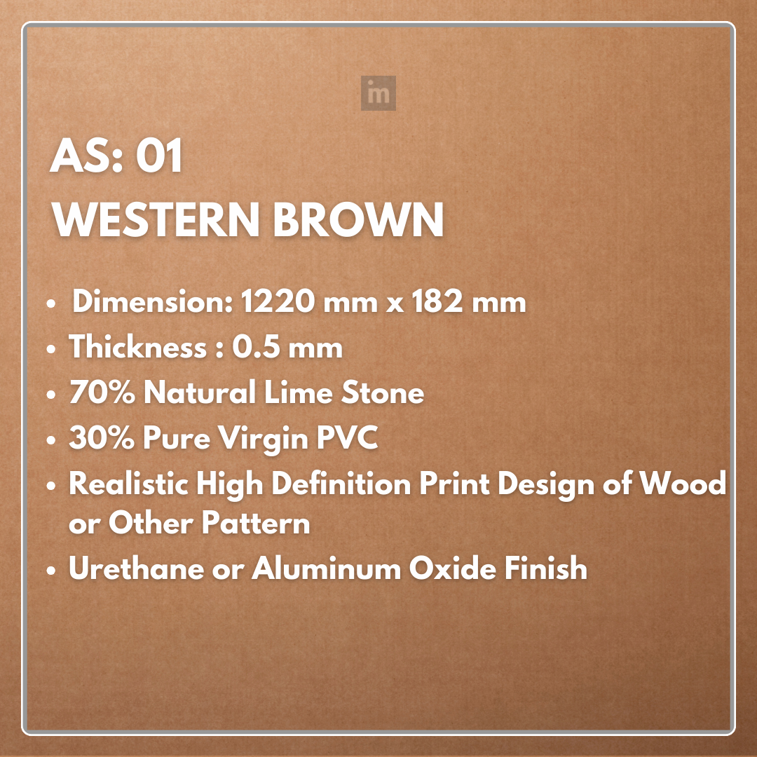 AS - 01 - WESTERN BROWN - SPC FLOORING