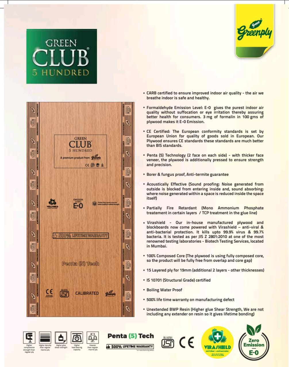 Green Club 500 (IS 710)- Greenply