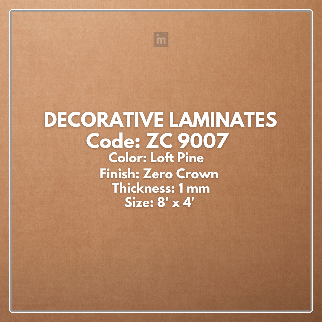 ZC 9007 LOFT PINE / ZERO CROWN  / DECORATIVE LAMINATE / THINK LUXURY  - 1MM - 8FT x 4FT
