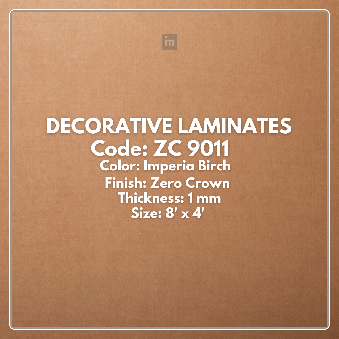ZC 9011  IMPERIA BIRCH / ZERO CROWN  / DECORATIVE LAMINATE / THINK LUXURY  - 1MM - 8FT x 4FT