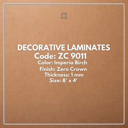 ZC 9011  IMPERIA BIRCH / ZERO CROWN  / DECORATIVE LAMINATE / THINK LUXURY  - 1MM - 8FT x 4FT