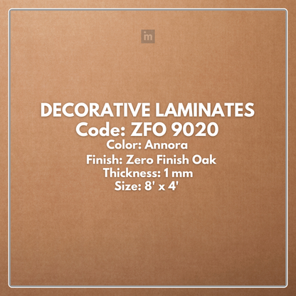 ZFO-9020 ANNORA / ZERO FINISH OAK  / DECORATIVE LAMINATE / THINK LUXURY  - 1MM - 8FT x 4FT