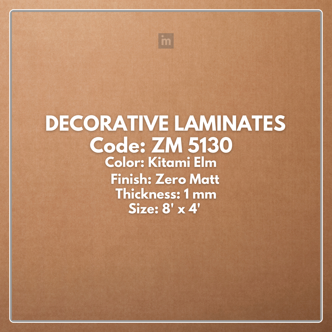 ZM-5130 KITAMI ELM  / ZERO MATT / DECORATIVE LAMINATE / THINK LUXURY  - 1MM - 8FT x 4FT