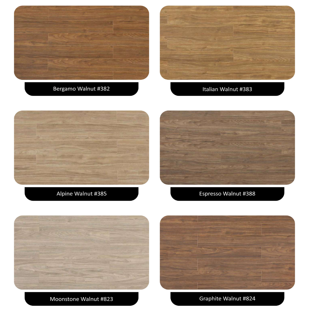 385 - ALPINE WALNUT - AC5 1215MM X 128MM X 8MM - ELEVATE LUXURIOUS WALNUT SHADES  - LAMINATE WOODEN  FLOORING