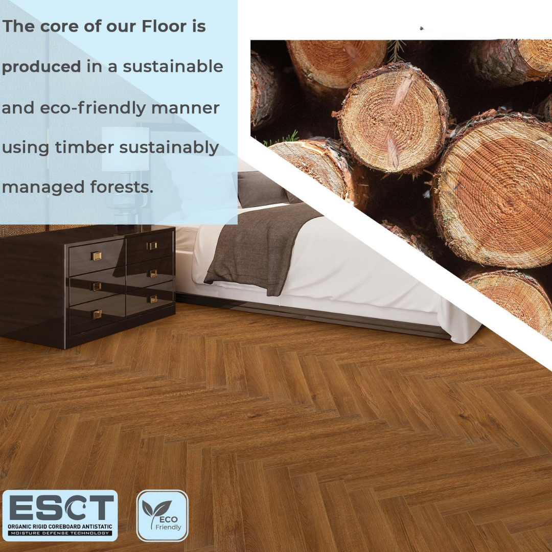 7711 - VINTAGE WALNUT - 600MM X 100MM X 10MM - LIVANTI - WOOD FLOORS - HYBRID LAMINATE FLOORING