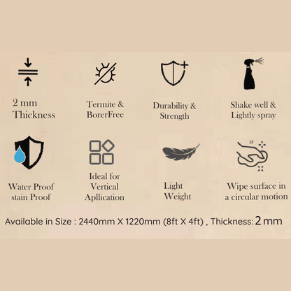 MN - 2856 - VINTAGE VALOR - 2440MM X 1220MM (8FT X 4FT) - 2.0MM - 6H ANTI SCRATCH ACRYLIC SHEET - ACRYSTA